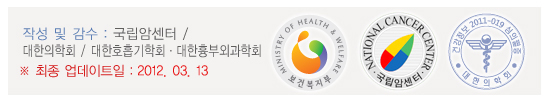 작성 및 감수 : 대한호흡기학회+대한흉부외과학회 