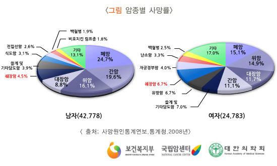 암종별 사망률